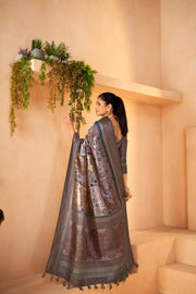 Opulent PURPLE Diya Silk Saree with Jacquard Work