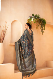 Stunning Green Diya Silk with Pallu