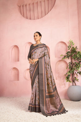 Sophisticated Purple Diya Silk with Jacquard