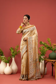 Radiant Mustard Diya Silk Saree