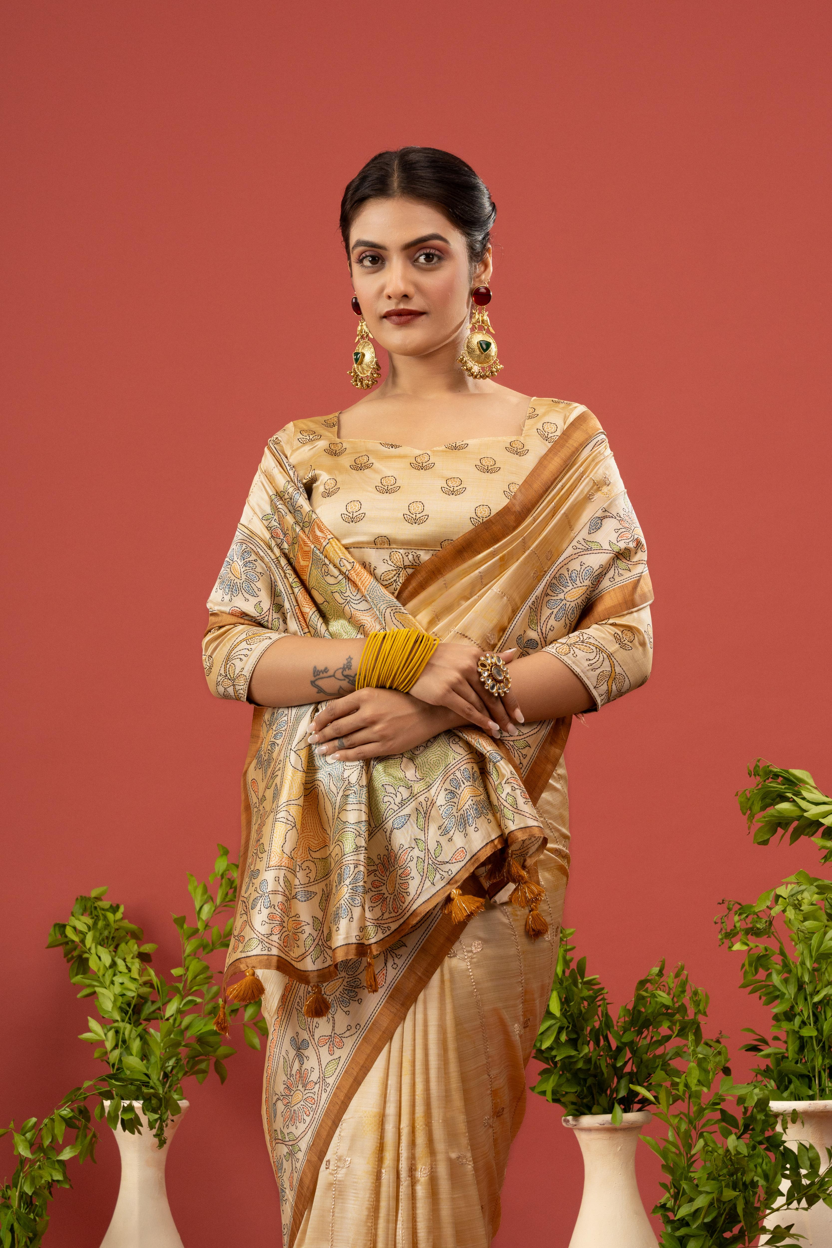 Radiant Mustard Diya Silk Saree sedoracouture