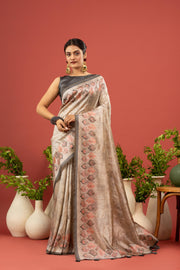 Classic Brown Diya Silk Saree Design