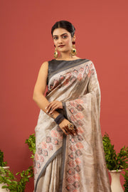 Classic Brown Diya Silk Saree Design