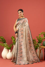Classic Brown Diya Silk Saree Design