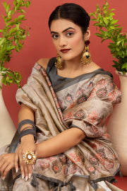 Classic Brown Diya Silk Saree Design