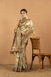 Radiant Mustard Saree with Jacquard Border