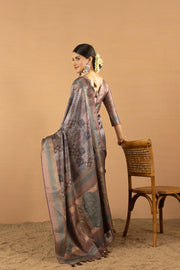 Premium Brown Saree with Jacquard Pallu and Border
