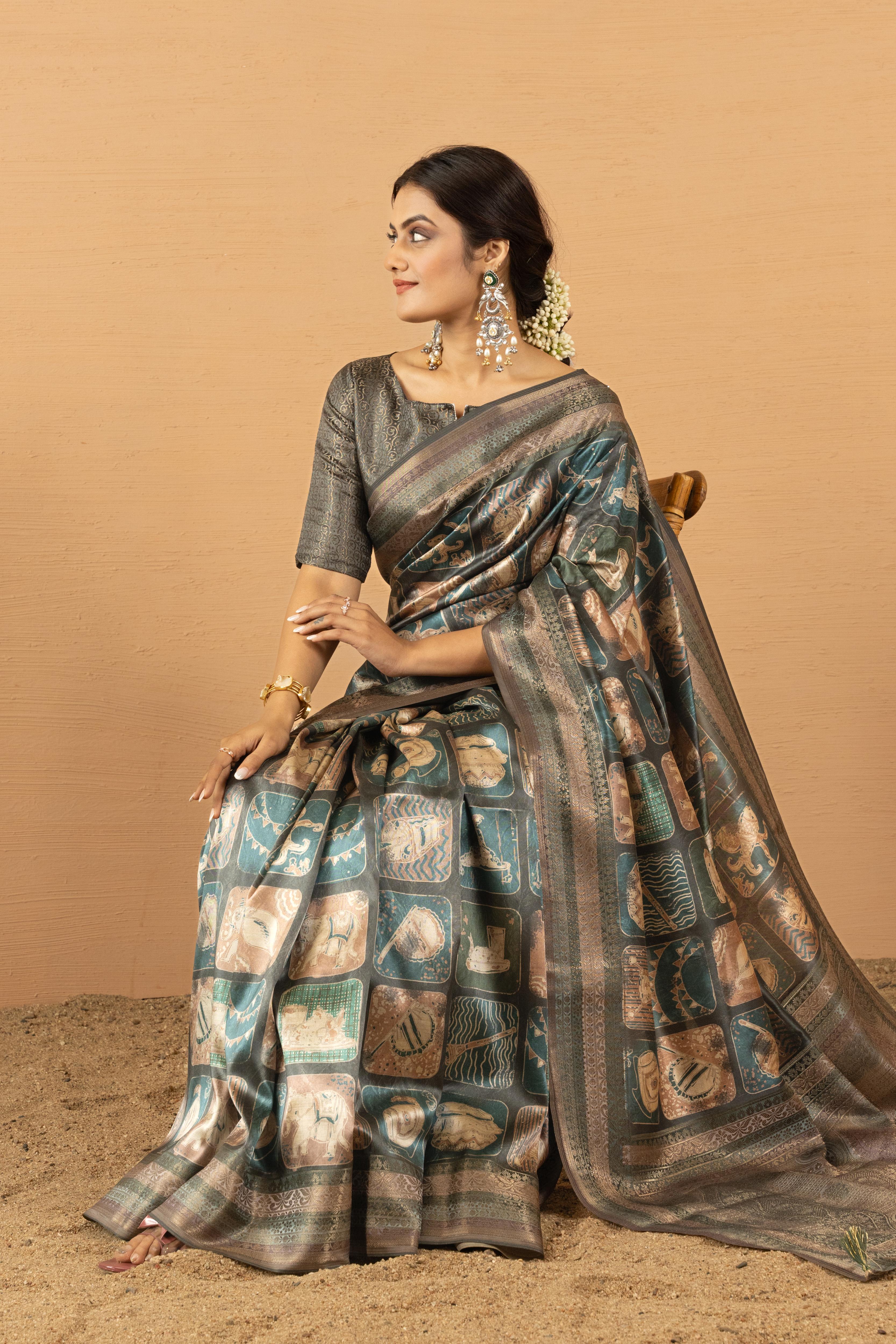 Rich Pallu Diya Silk Green Saree