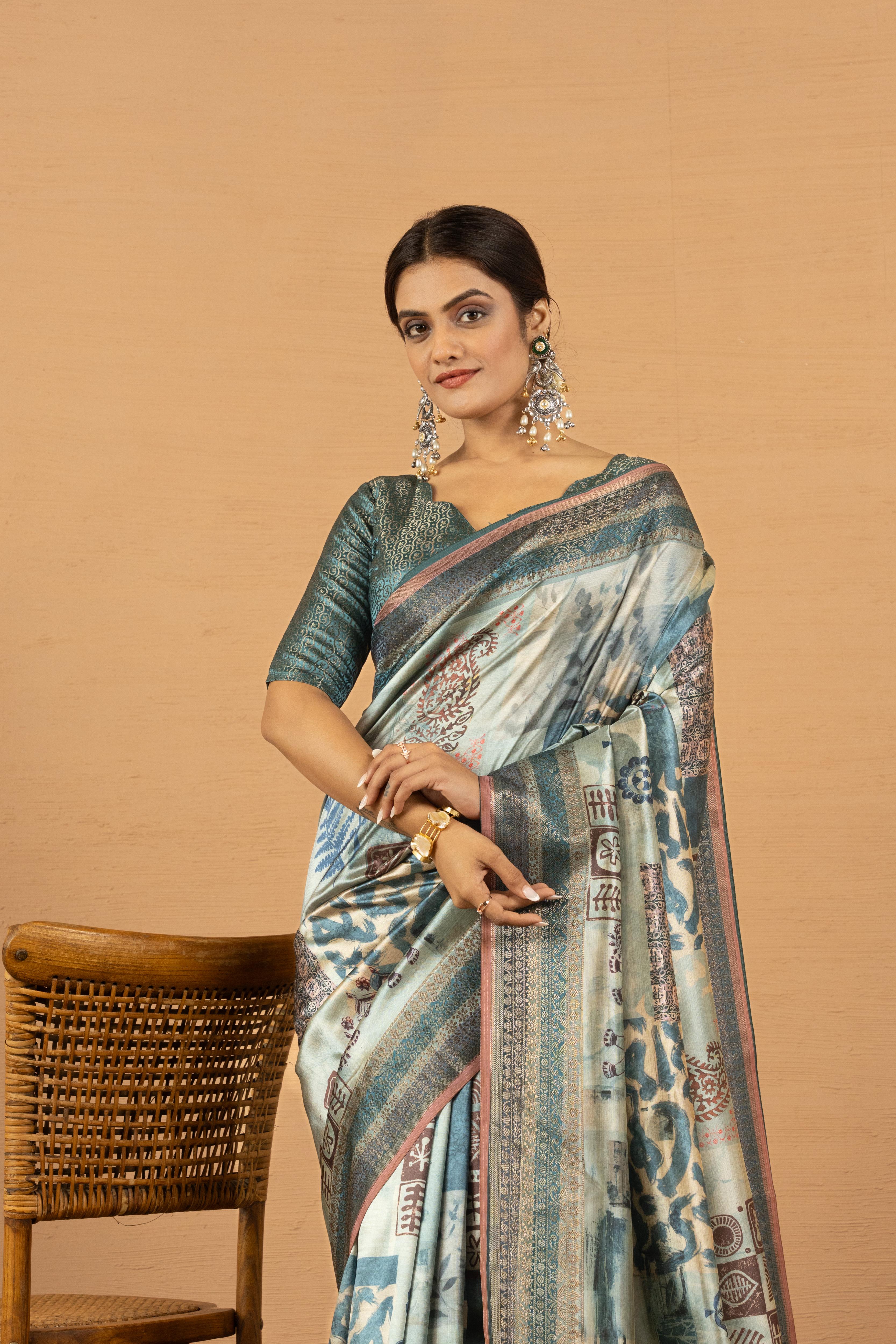 Rich Pallu Diya Silk Rama Saree