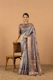 Regal Wine Saree with Jacquard Elegance