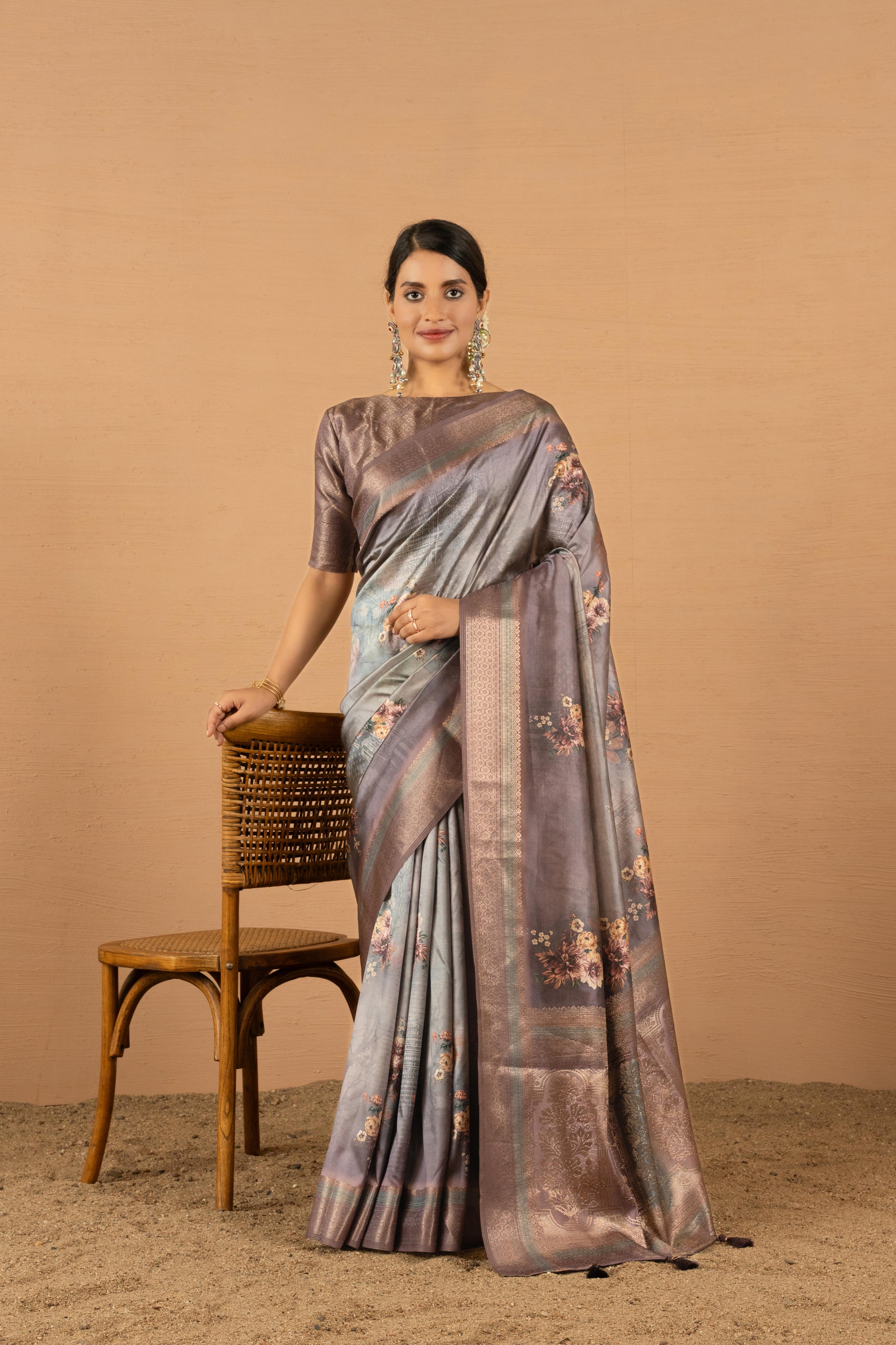 Regal Wine Saree with Jacquard Elegance