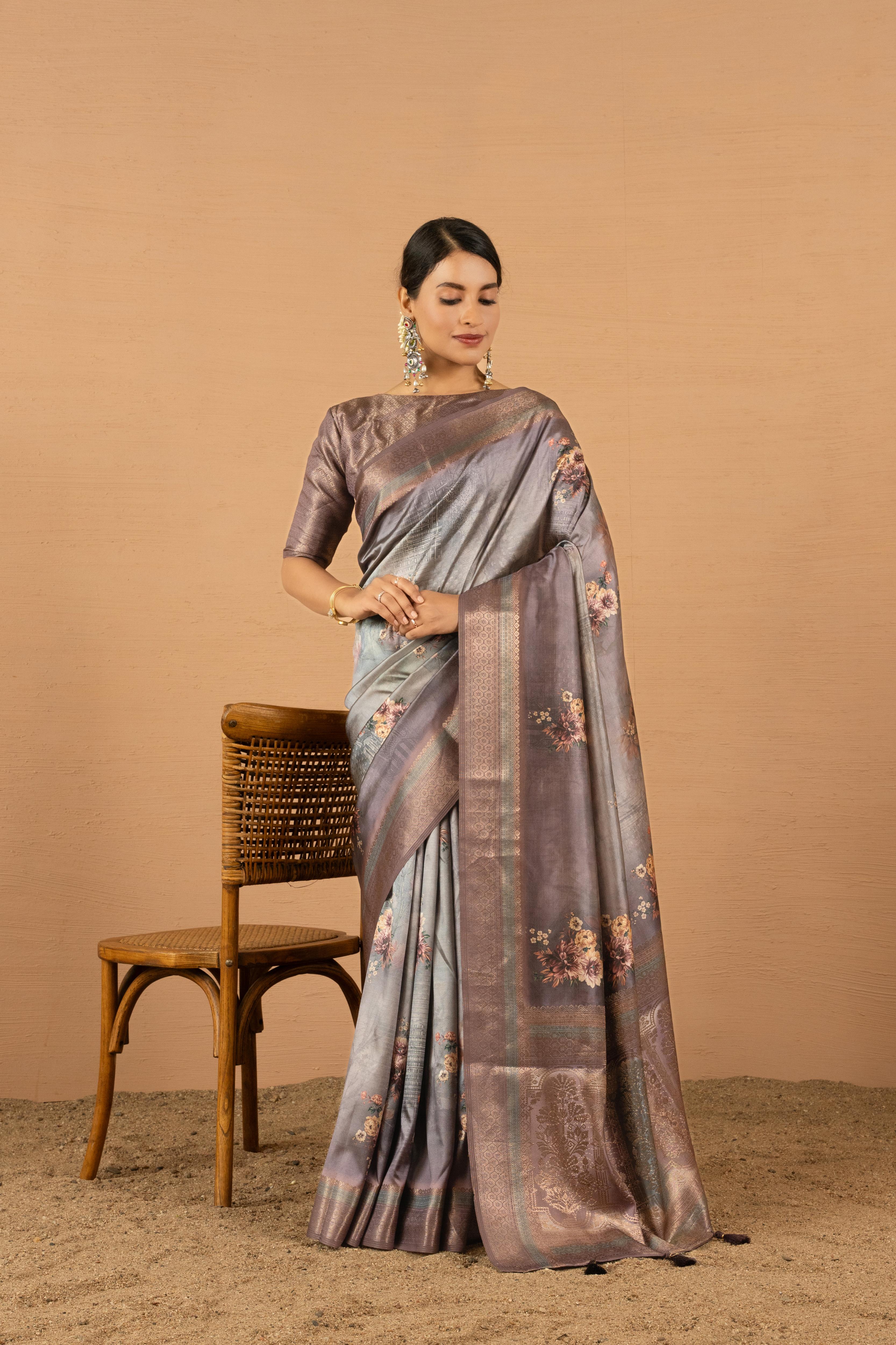 Regal Wine Saree with Jacquard Elegance sedoracouture