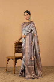 Regal Wine Saree with Jacquard Elegance