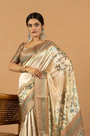 Royal Pista Silk Saree with Jacquard Border