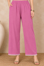 Pink Cotton Lace Work Co-ord Set sedora couture